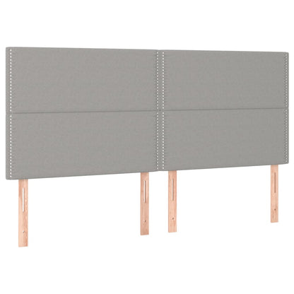 Giroletto a Molle con Materasso Grigio Chiaro 200x200cm Tessuto | homemem39