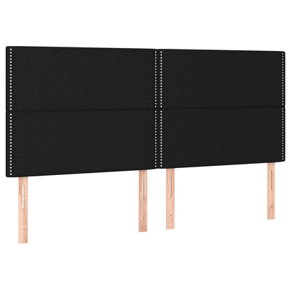Giroletto a Molle con Materasso Nero 200x200 cm in Tessuto | homemem39