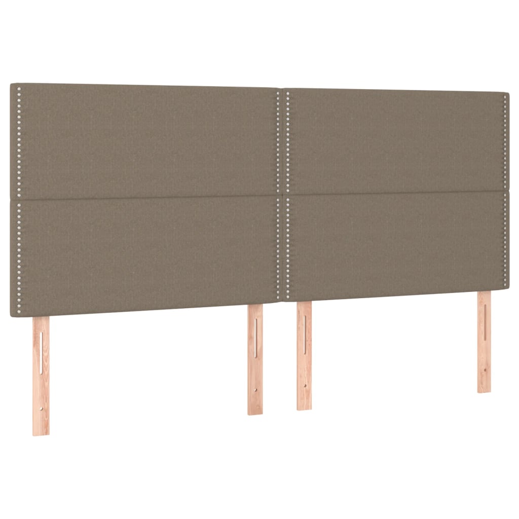 Giroletto a Molle con Materasso Tortora 200x200 cm in Tessuto | homemem39