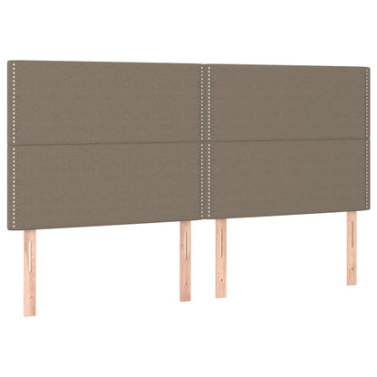 Giroletto a Molle con Materasso Tortora 200x200 cm in Tessuto | homemem39
