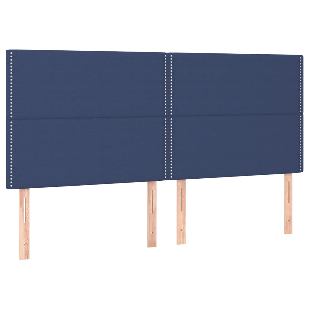 Giroletto a Molle con Materasso Blu 200x200 cm in Tessuto | homemem39