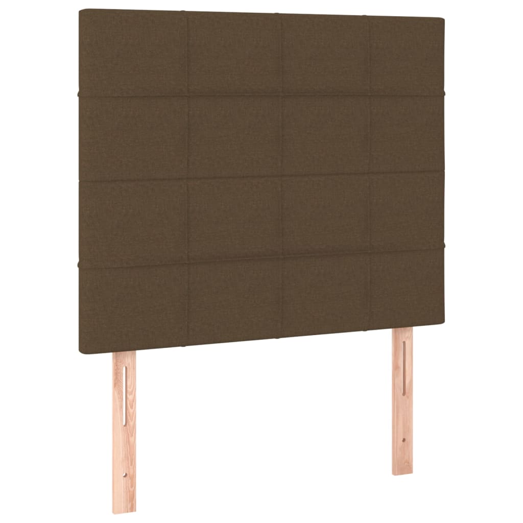 Giroletto a Molle con Materasso Marrone Scuro 90x190cm Tessuto | homemem39