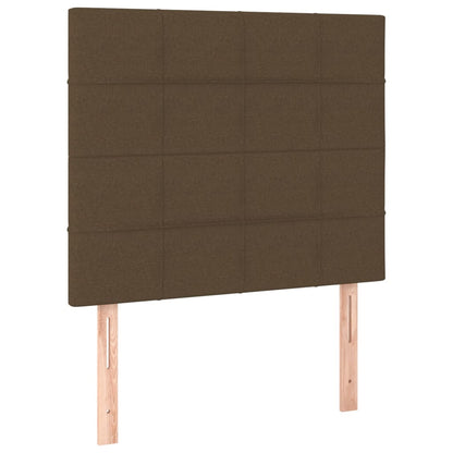 Giroletto a Molle con Materasso Marrone Scuro 90x190cm Tessuto | homemem39