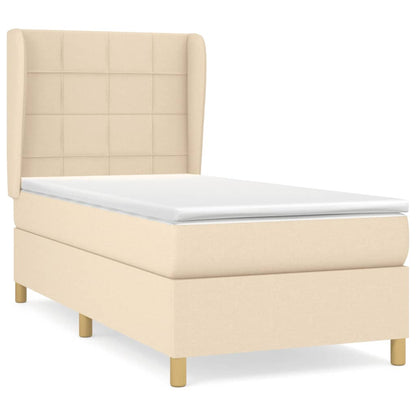 Giroletto a Molle con Materasso Crema 90x200 cm inTessuto | homemem39
