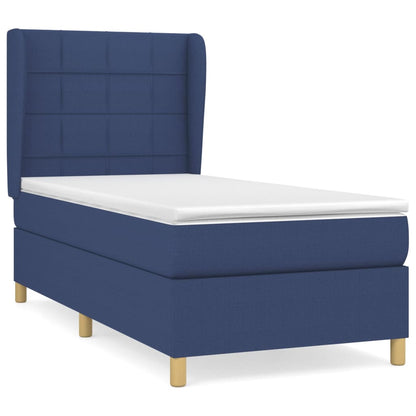 Giroletto a Molle con Materasso Blu 90x200 cm inTessuto | homemem39