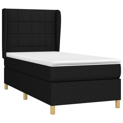 Giroletto a Molle con Materasso Nero 100x200 cm in Tessuto | homemem39