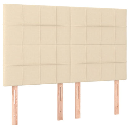 Giroletto a Molle con Materasso Crema 140x19 cm in Tessuto | homemem39