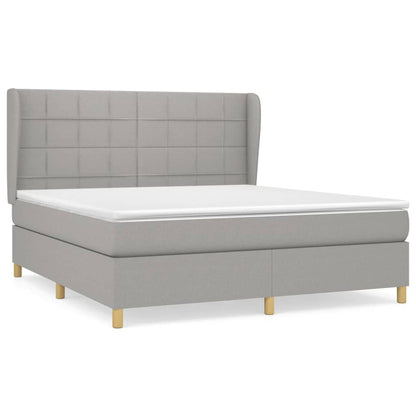 Giroletto a Molle con Materasso Grigio Chiaro180x200 cm Tessuto | homemem39