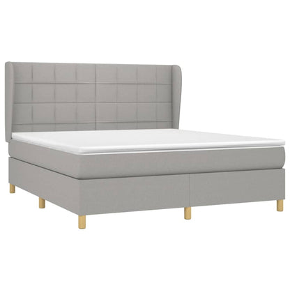 Giroletto a Molle con Materasso Grigio Chiaro180x200 cm Tessuto | homemem39