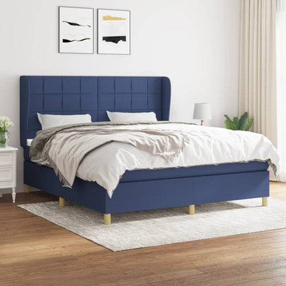 Giroletto a Molle con Materasso Blu 180x200 cm in Tessuto | homemem39