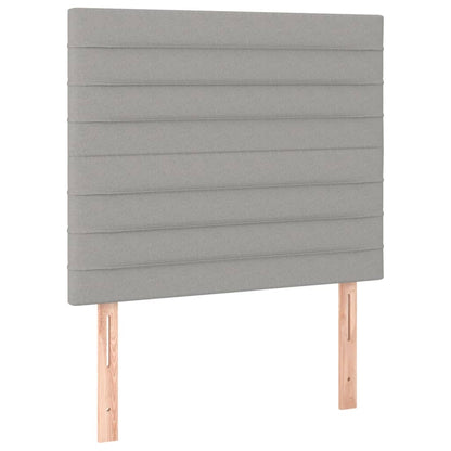 Giroletto a Molle con Materasso Grigio Chiaro 90x190 cm Tessuto | homemem39