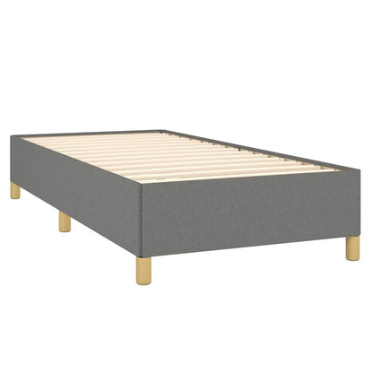 Giroletto a Molle con Materasso Grigio Scuro 90x190 cm Tessuto