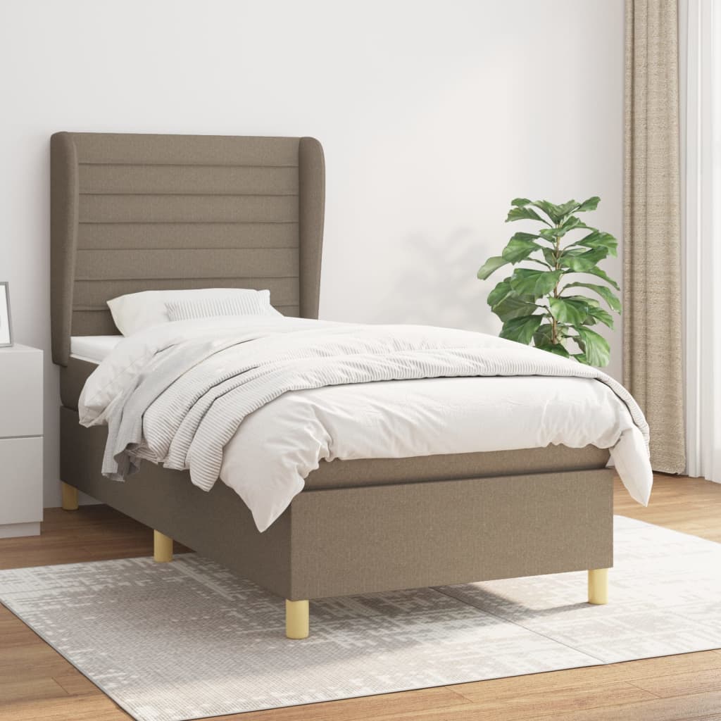 Giroletto a Molle con Materasso Tortora 90x200 cm inTessuto | homemem39