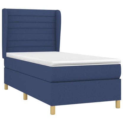 Giroletto a Molle con Materasso Blu 90x200 cm inTessuto | homemem39