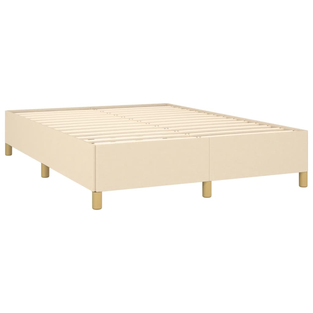 Giroletto a Molle con Materasso Crema 140x200 cm in Tessuto | homemem39