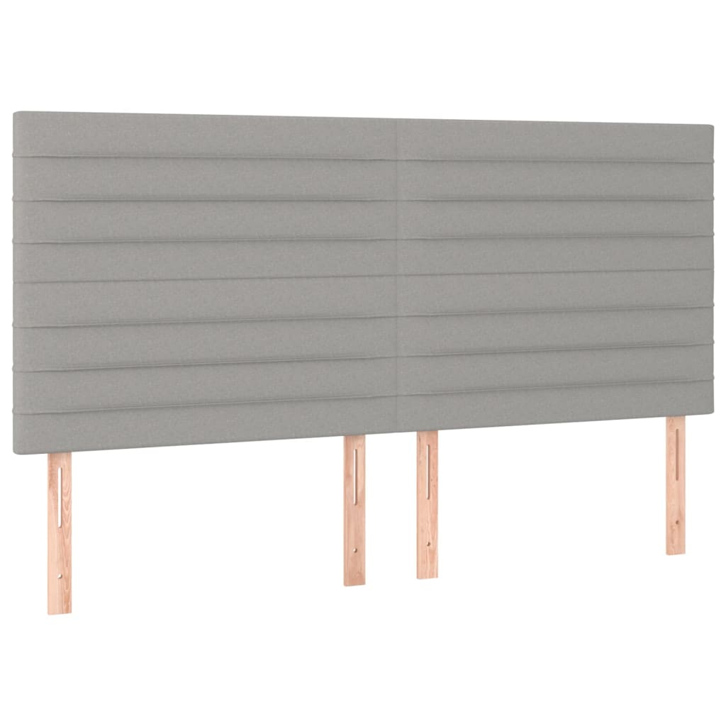 Giroletto a Molle con Materasso Grigio Chiaro160x200 cm Tessuto | homemem39
