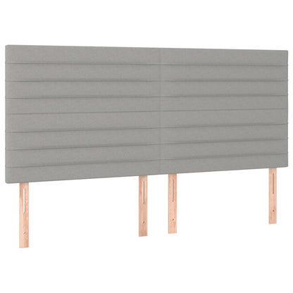 Giroletto a Molle con Materasso Grigio Chiaro160x200 cm Tessuto | homemem39