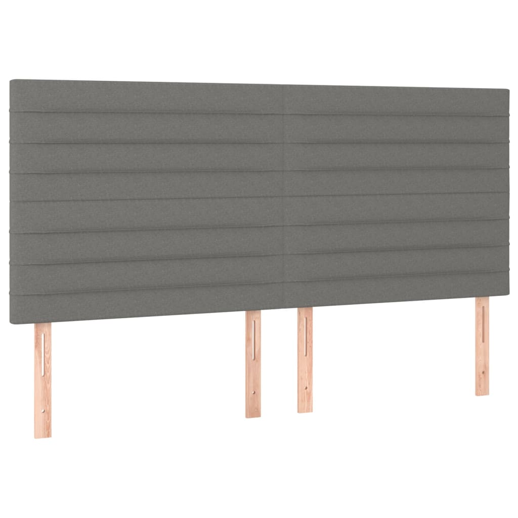 Giroletto a Molle con Materasso Grigio Scuro 160x200 cm Tessuto | homemem39