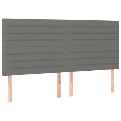 Giroletto a Molle con Materasso Grigio Scuro 160x200 cm Tessuto | homemem39