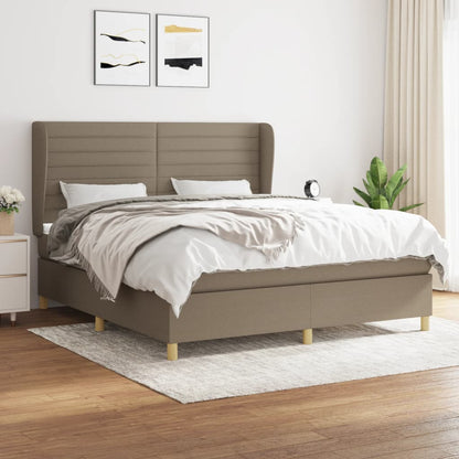 Giroletto a Molle con Materasso Tortora 160x200 cm in Tessuto | homemem39