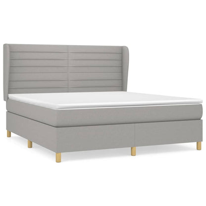 Giroletto a Molle con Materasso Grigio Chiaro180x200 cm Tessuto | homemem39