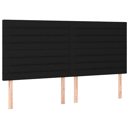 Giroletto a Molle con Materasso Nero 180x200 cm in Tessuto | homemem39