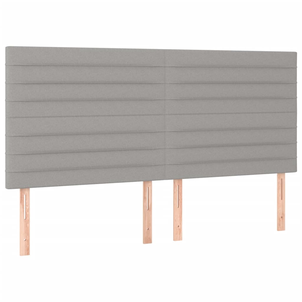 Giroletto a Molle con Materasso Grigio Chiaro 200x200cm Tessuto | homemem39