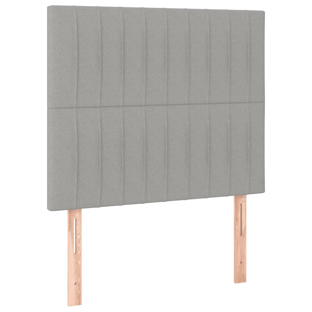 Giroletto a Molle con Materasso Grigio Chiaro 90x190 cm Tessuto | homemem39