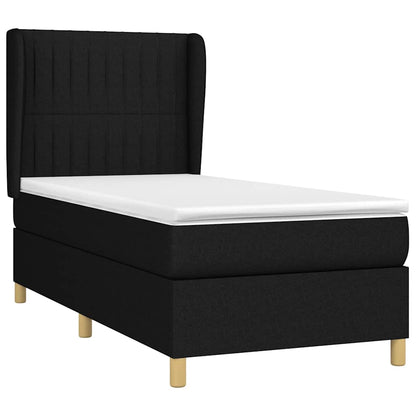 Giroletto a Molle con Materasso Nero 90x190 cm in Tessuto | homemem39