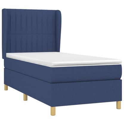 Giroletto a Molle con Materasso Blu 90x190 cm in Tessuto | homemem39