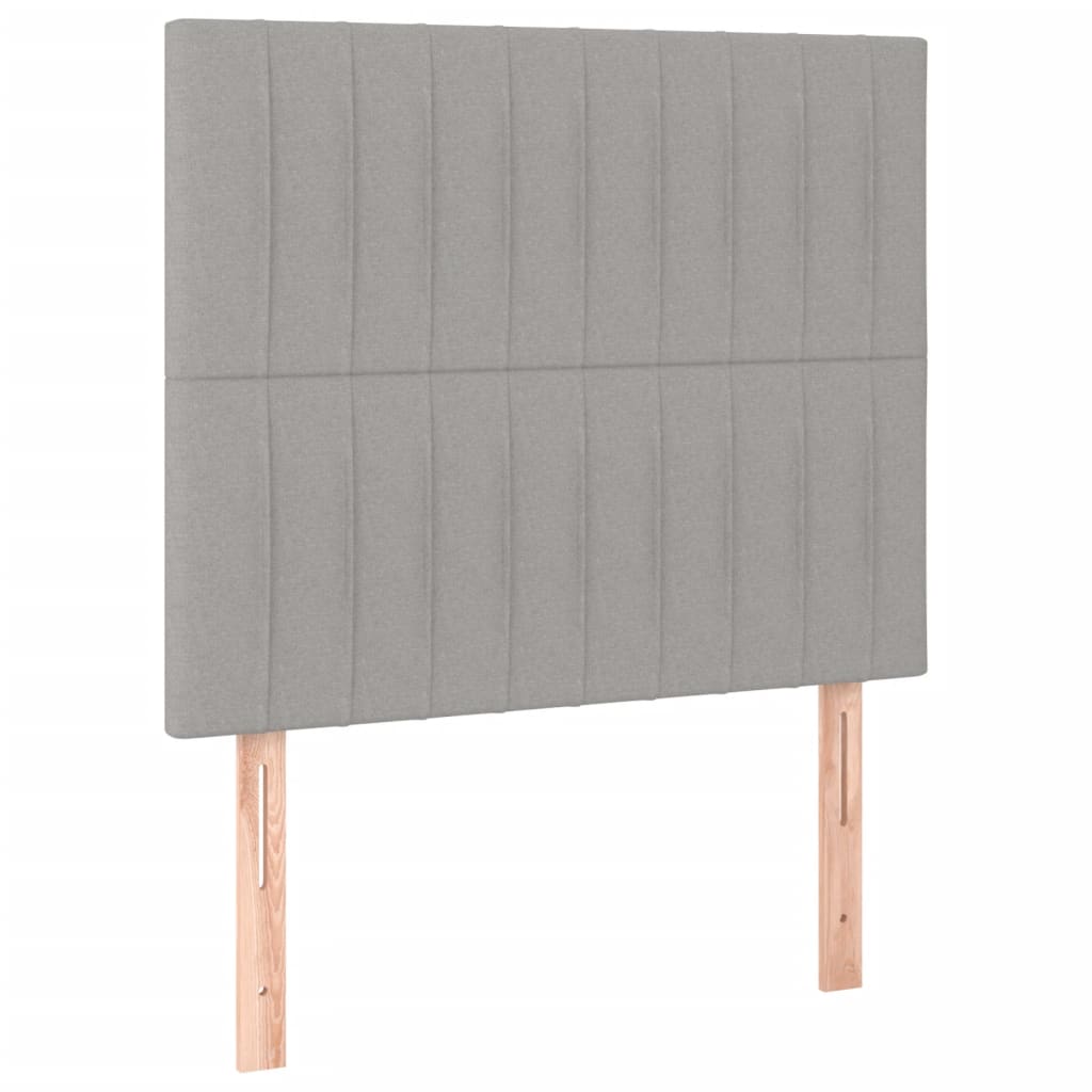 Giroletto a Molle con Materasso Grigio Chiaro 90x200 cm Tessuto | homemem39