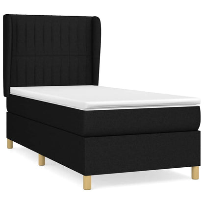 Giroletto a Molle con Materasso Nero 90x200 cm in Tessuto | homemem39