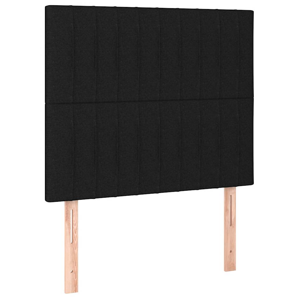 Giroletto a Molle con Materasso Nero 90x200 cm in Tessuto | homemem39
