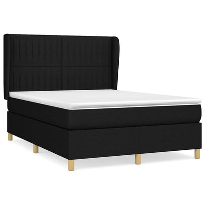Giroletto a Molle con Materasso Nero 140x200 cm in Tessuto | homemem39