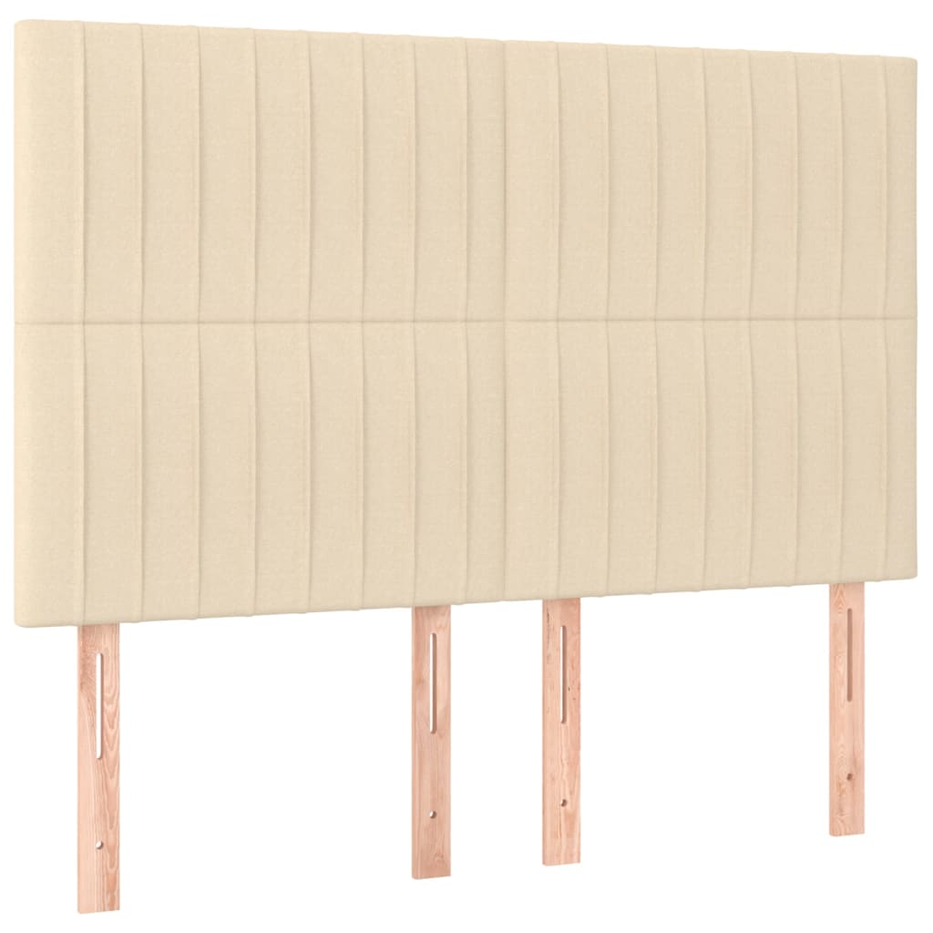 Giroletto a Molle con Materasso Crema 140x200 cm in Tessuto | homemem39