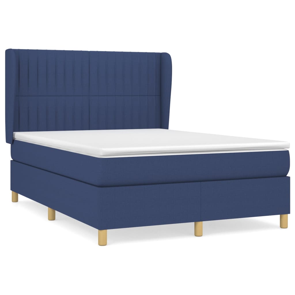 Giroletto a Molle con Materasso Blu 140x200 cm in Tessuto | homemem39