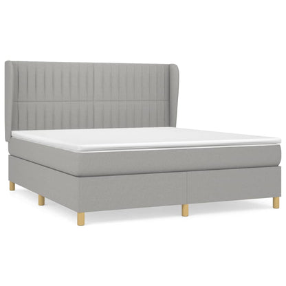 Giroletto a Molle con Materasso Grigio Chiaro160x200 cm Tessuto | homemem39
