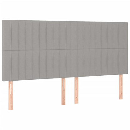 Giroletto a Molle con Materasso Grigio Chiaro160x200 cm Tessuto | homemem39