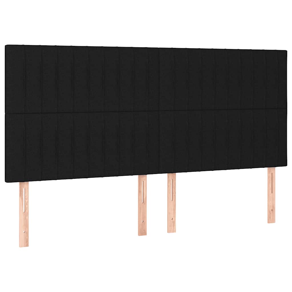 Giroletto a Molle con Materasso Nero 160x200 cm in Tessuto | homemem39