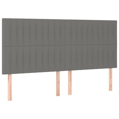 Giroletto a Molle con Materasso Grigio Scuro 180x200 cm Tessuto | homemem39