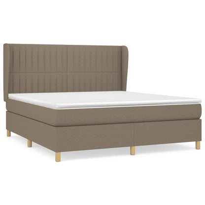 Giroletto a Molle con Materasso Tortora 180x200 cm in Tessuto | homemem39