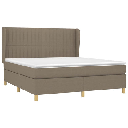 Giroletto a Molle con Materasso Tortora 180x200 cm in Tessuto | homemem39