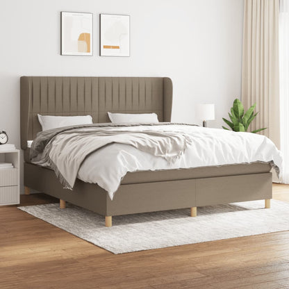 Giroletto a Molle con Materasso Tortora 180x200 cm in Tessuto | homemem39