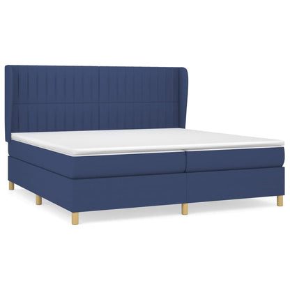 Giroletto a Molle con Materasso Blu 200x200 cm in Tessuto | homemem39