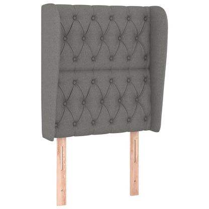 Giroletto a Molle con Materasso Grigio Scuro 80x200 cm Tessuto | homemem39