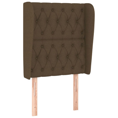 Giroletto a Molle con Materasso Marrone Scuro 80x200 cm Tessuto | homemem39