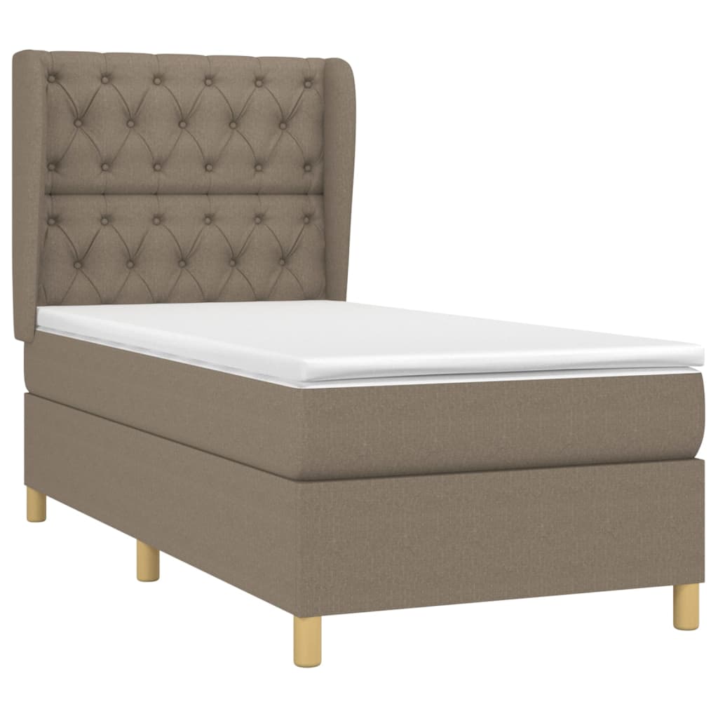 Giroletto a Molle con Materasso Tortora 80x200 cm inTessuto | homemem39