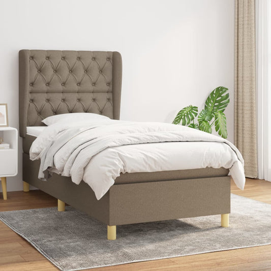 Giroletto a Molle con Materasso Tortora 80x200 cm inTessuto | homemem39