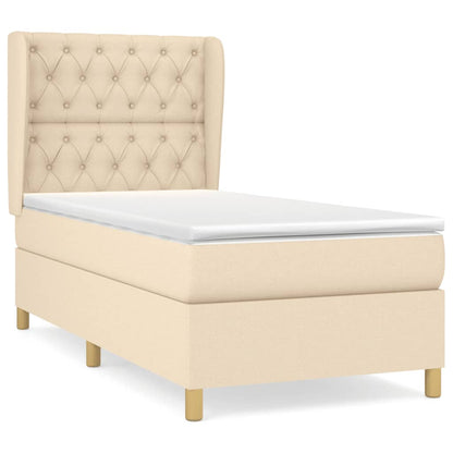 Giroletto a Molle con Materasso Crema 80x200 cm inTessuto | homemem39