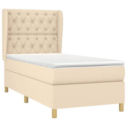 Giroletto a Molle con Materasso Crema 80x200 cm inTessuto | homemem39